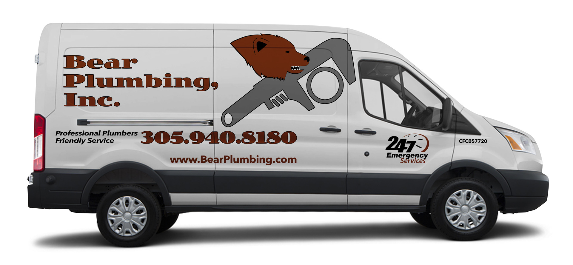 Bear Plumbing emergency service van
